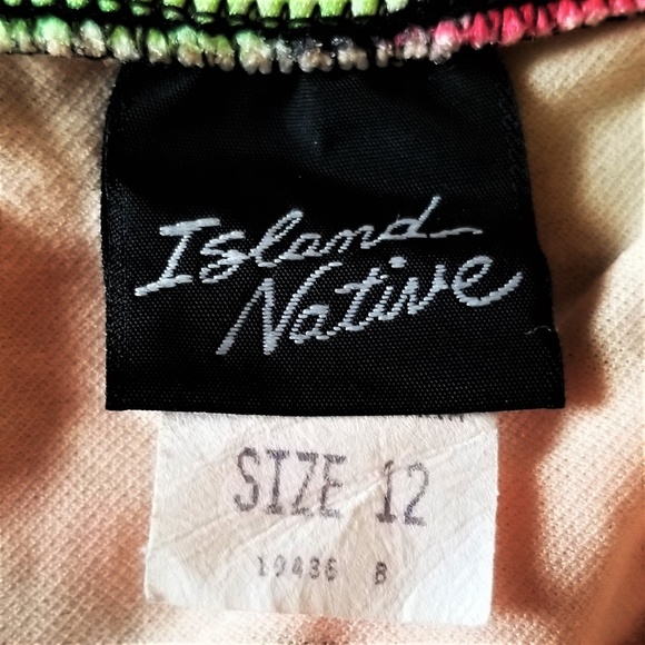 ISLAND NATIVE Retro Swimsuit Vintage '80s Colorful - Picture 4 of 6